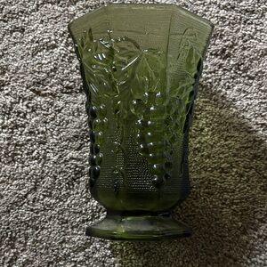 Elegant Green Glass Vase